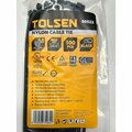 Tolsen 15.75  Black Cable Tie UV Rated Nylon, 100PK 50522